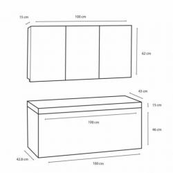 Badmeubelset Differnz The Collection 100x43x61 cm Grijs/Z...