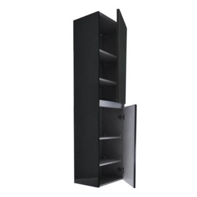 Praya Vision kolomkast 2 deuren 160x35x35cm hoogglans grijs