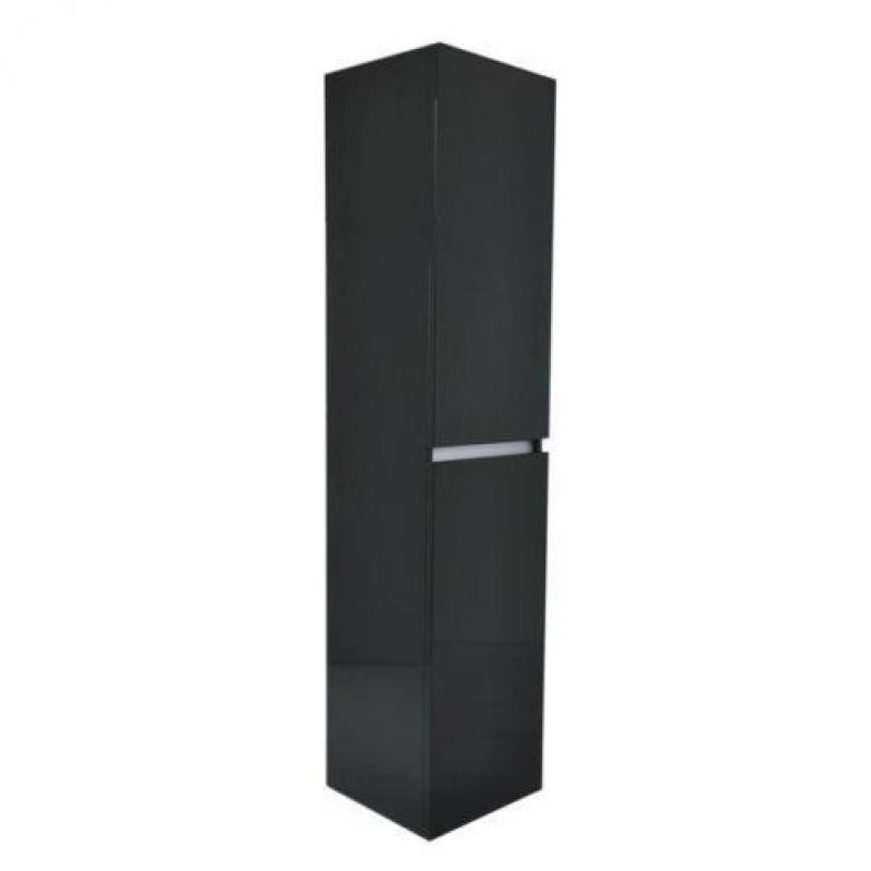 Praya Vision kolomkast 2 deuren 160x35x35cm hoogglans grijs