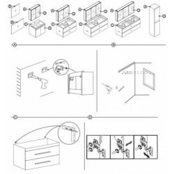 Badmeubelset Differnz The Collection 80x43x61 cm Wit/Zwar...