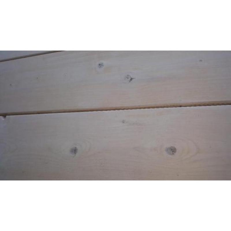 Steigerhouten hoge tafel met 8 krukken