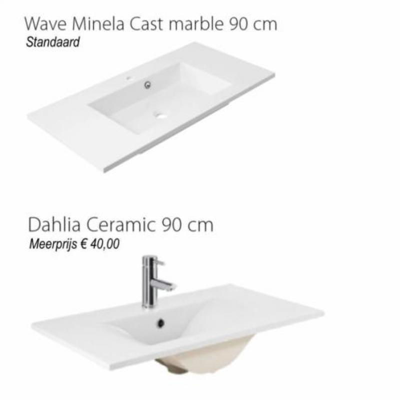 Badmeubel Siena 90cm Sonoma Oak Softclose (Verschillende ...