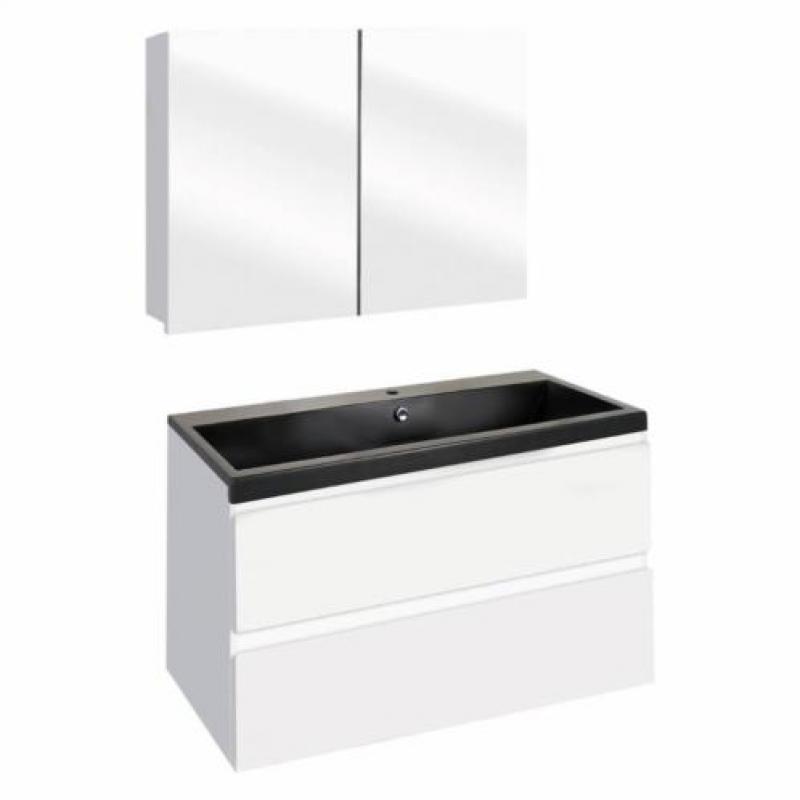 Badmeubelset Differnz The Collection 80x43x61 cm Wit/Zwar...