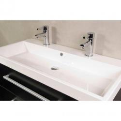 Saniclass Rome badmeubel 100cm hoogglans wit 2 kraangaten