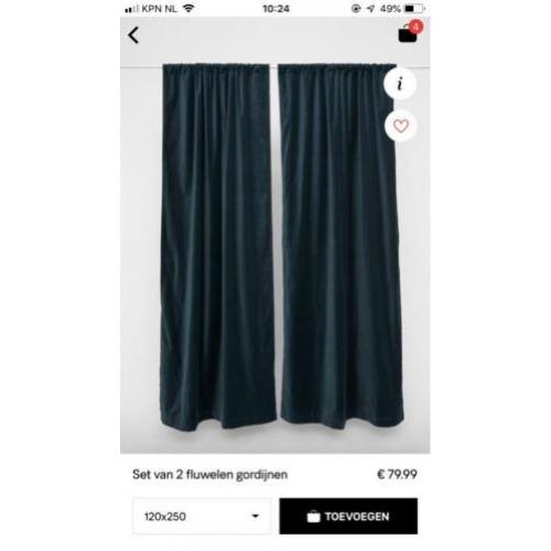 Donker groene fluwelen gordijnen h&m hennis maurits
