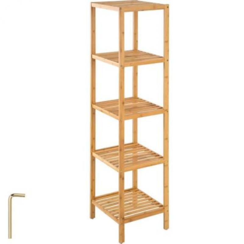 Houten badkamerrek 5 etages van bamboe 401646