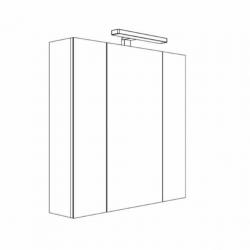 Spiegelkast Allibert Juno LED Verlichting 120x75.2x16cm S...