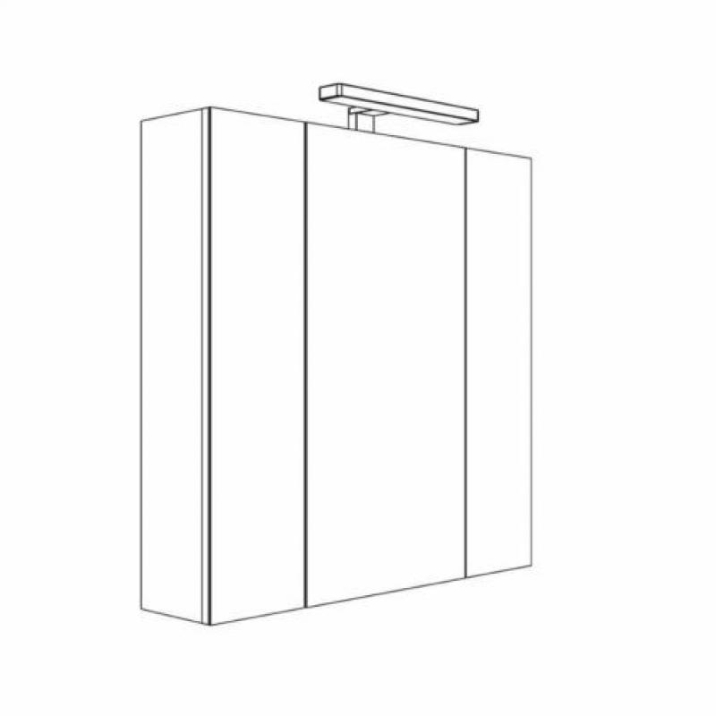 Spiegelkast Allibert Juno LED Verlichting 120x75.2x16cm S...