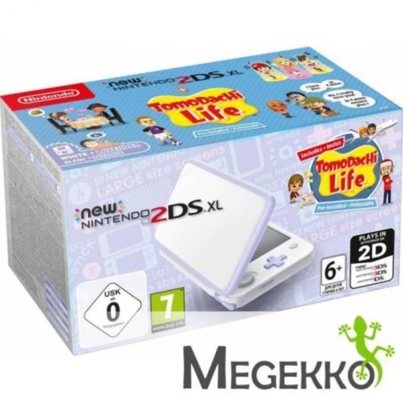 New Nintendo 2DS XL Wit Lavendel Incl. Tomodachi Life