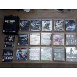 Ps3 ultra slim 500gb 1 controller, 18 games , playstation 3