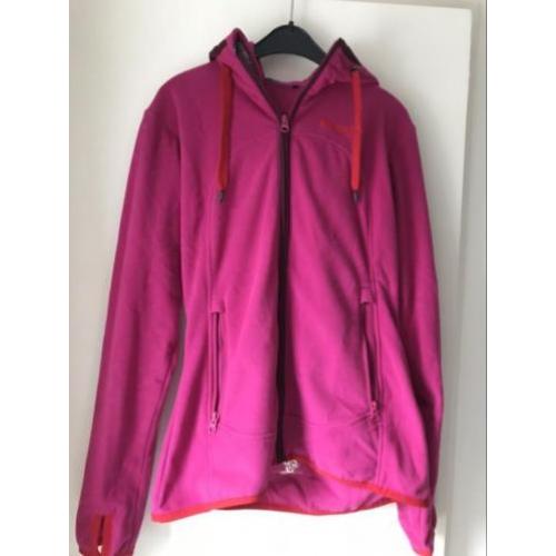 Mooie Bergans of Norway fleece Donkerroze. Mt S Nieuwstaat!