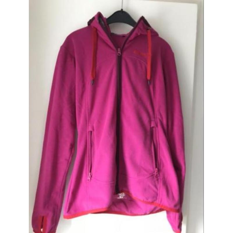 Mooie Bergans of Norway fleece Donkerroze. Mt S Nieuwstaat!