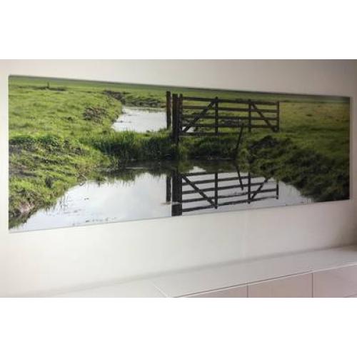 Foto verlijmd achter acrylaat 70x190 cm