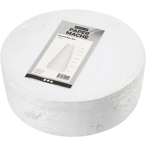 Ronde witte hobby opslag doos/dozen 21,5 cm